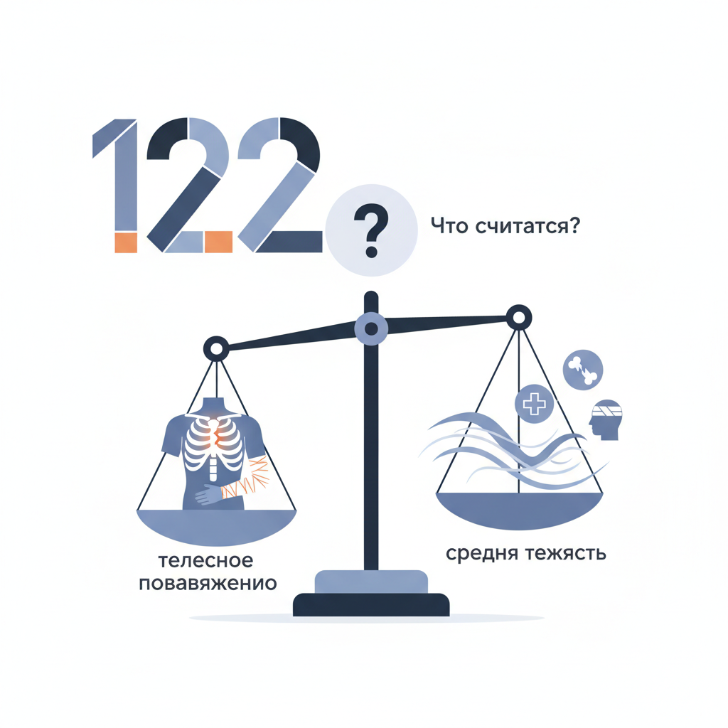 **Что считается средней тяжестью телесного повреждения** — иллюстрация к статье «122 кку украины»